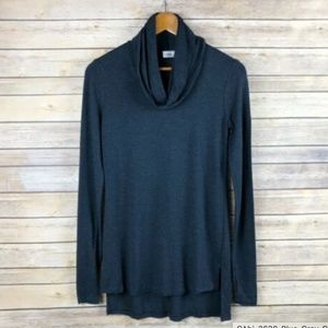 CABI Blue/Gray Cowl neck Tunic top XS #3628.